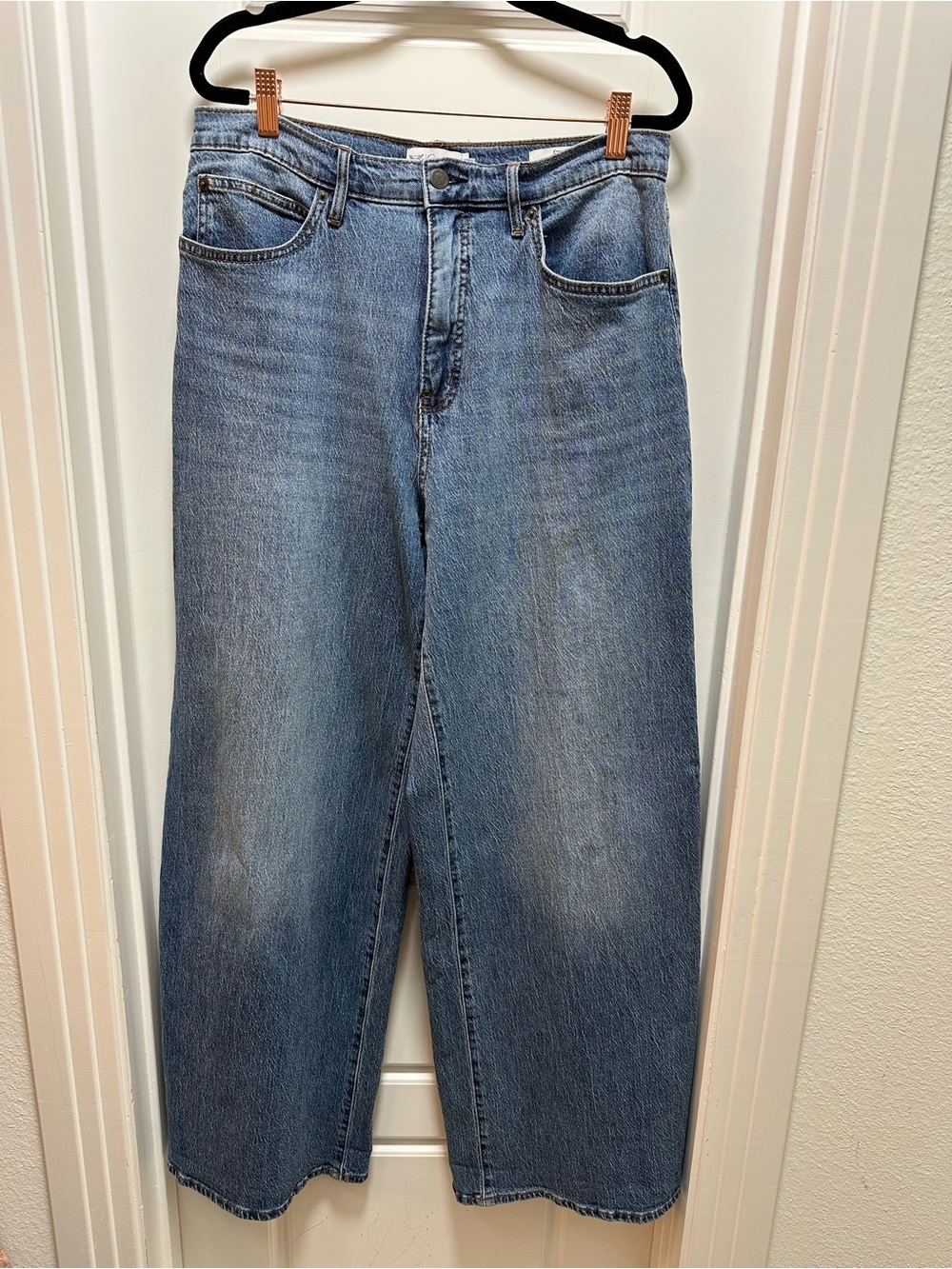 Jessica Simpson Freesia High Rise Wide Leg Jeans Size 10 Medium Wash
